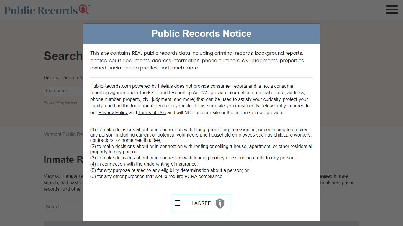 Vermont Inmate Search | Public Records